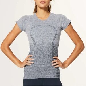 Lululemon 6 Swiftly Tech T-Shirt Tee Shirt Short Sleeve Rare Gray Ombré running